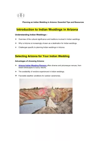 Planning an Indian Wedding in Arizona Essential Tips and Resources