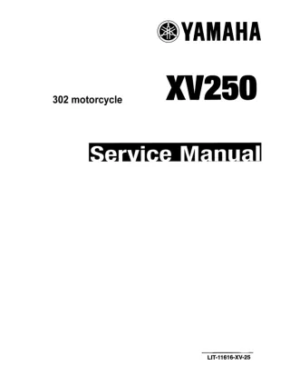 2002 Yamaha XV250P PC Virago Service Repair Manual