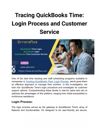 Tracing QuickBooks Time_ Login Process and Customer Service