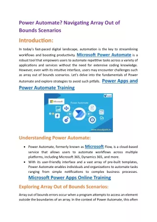 Microsoft Power Apps Online Training - Power Apps Online Training