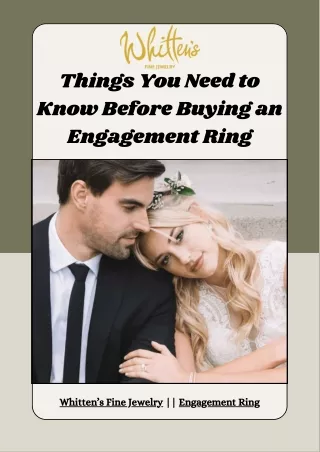 Things You Need to Know Before Buying an Engagement Ring
