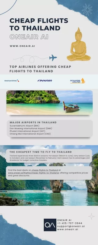 Best Cheap Flights to Thailand - www.oneair.ai