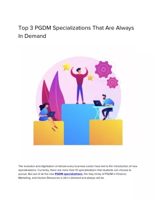 Top 3 PGDM Specializations That Are Always In Demand