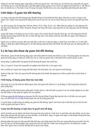 TOP 9  Game bài đổi thưởng qua ngân hàng uy tín