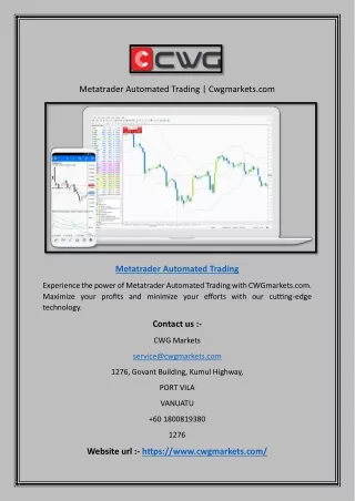 Metatrader Automated Trading | Cwgmarkets.com