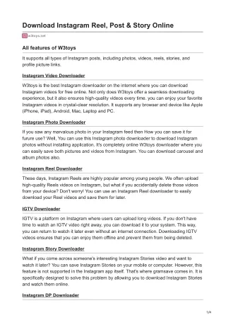 w3toys.net-Download Instagram Reel Post amp Story Online