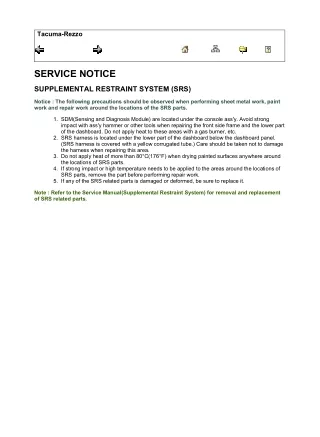 2003 CHEVROLET REZZO Service Repair Manual
