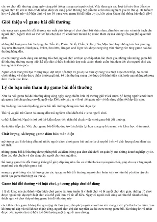 TOP 9  Game bài đổi thưởng qua ngân hàng uy tín