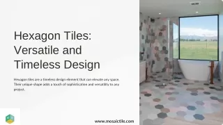 Customizable Hexagon Tiles by Mosaic Tile for Unique Designs