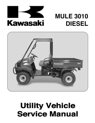 2003 Kawasaki Mule 3010 KAF950B1 DIESEL Service Repair Manual
