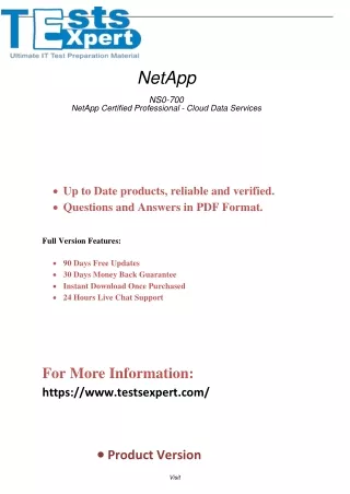 Achieve Mastery with NS0-700 NetApp Cloud Data Services Exam