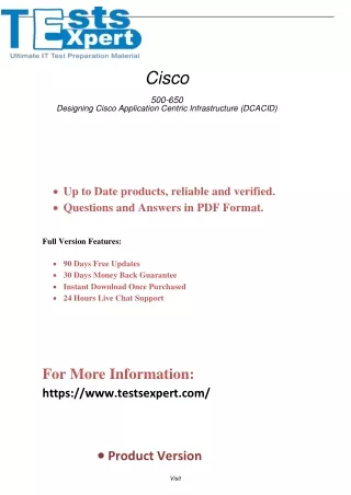 Lead with the 500-650 Cisco ACI Infrastructure Design Exam