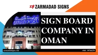 SIGN BOARD COMPANY IN OMAN