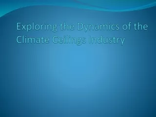 Climate Ceilings Industry