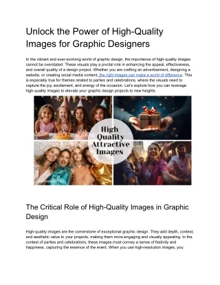 Unlock the Power of High-Quality Images for Graphic Designers