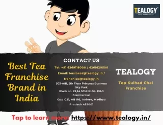 Best Tea Franchise Brand in India
