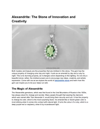 Alexandrite_ The Stone of Innovation and Creativity