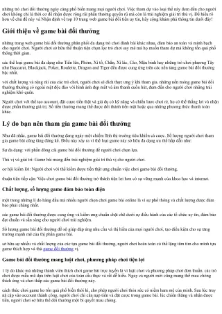 TOP 9  Game bài đổi thưởng qua ngân hàng uy tín