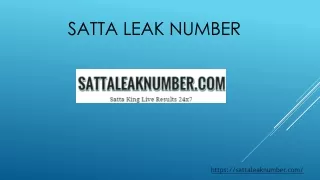 Satta Leak Number