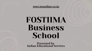 FOSTIIMA Business School