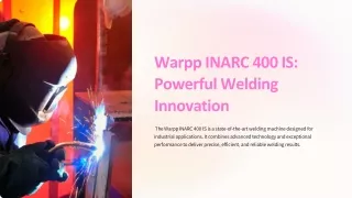 WARPP Inarc 400is Welding Machine inverter arc 400is machine shielded metal arc