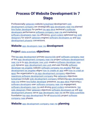 Process Of Website Development In 7 Steps