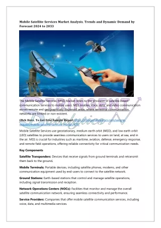 Mobile Satellite Services Market