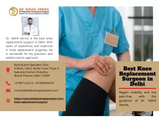 Best Knee Replacement Surgeon in Delhi