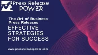 The Art of Business Press Releases Effective Strategies for Success