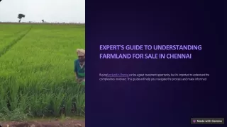 EXPERT'S GUIDE TO UNDERSTANDING FARMLAND FOR SALE IN CHENNAI