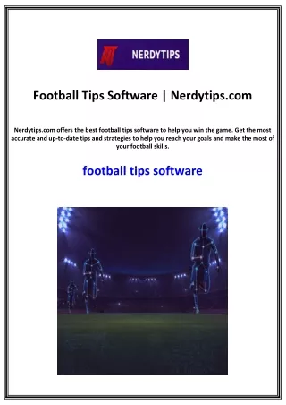 Football Tips Software | Nerdytips.com