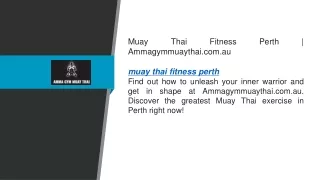 Muay Thai Fitness Perth   Ammagymmuaythai.com.au