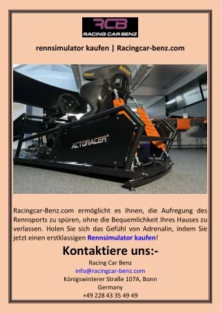 rennsimulator kaufen  Racingcar-benz.com