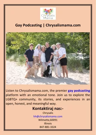 Gay Podcasting  Chrysalismama.com