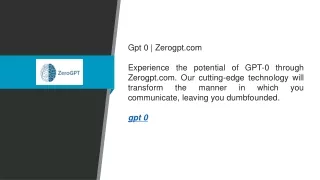 Gpt 0  Zerogpt.com