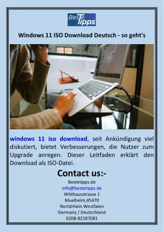 Windows 11 ISO Download Deutsch - so geht's