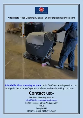 Affordable Floor Cleaning Atlanta  360floorcleaningservice.com