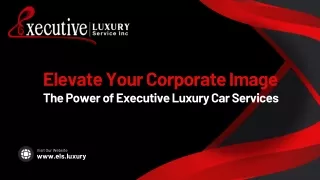 Elevate Your Corporate Image The Power of Executive Luxury Car Services