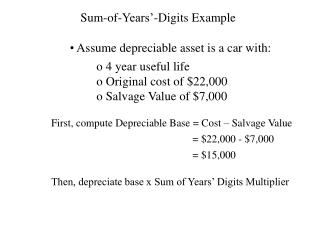 Sum-of-Years’-Digits Example