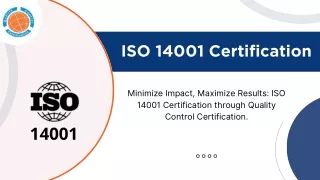 ISO 14001 Certification | Quality Control Certification