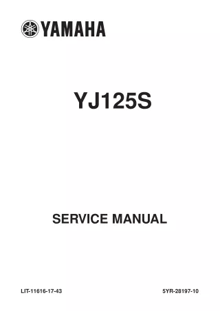 2004 Yamaha YJ125 Service Repair Manual