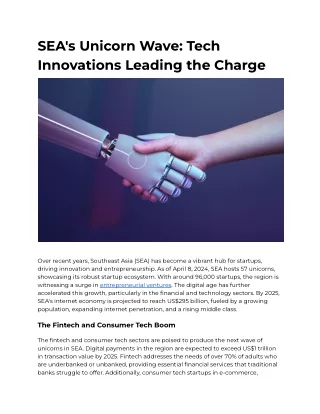 SEA's Unicorn Wave_ Tech Innovations Leading the Charge (1)