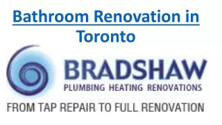 Bathroom Renovation in Toronto