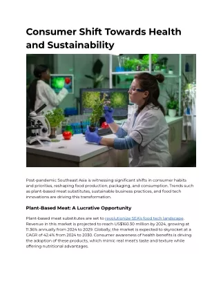 Consumer Shift Towards Health and Sustainability (1)