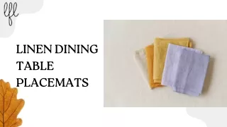 linen dining table placemats