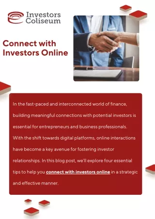 Connect with Investors Online