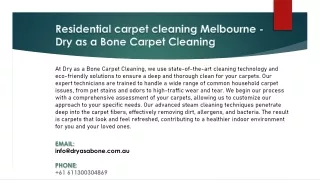 Residential carpet cleaning Melbourne - Dry as a bone carpet cleaning