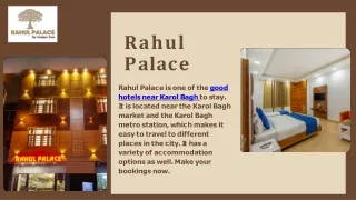 Choose the Best Hotel Near Karol Bagh Metro Station