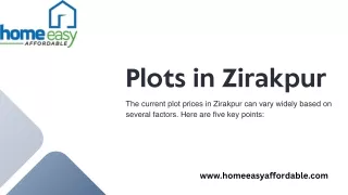 What are the current plot prices in Zirakpur?