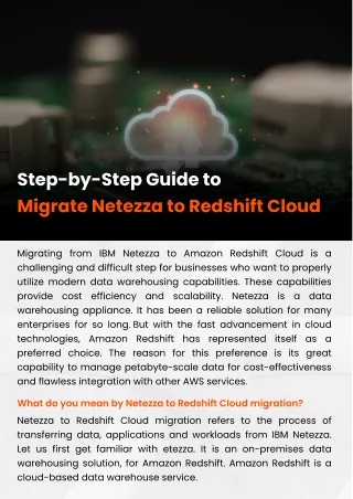 Step-by-Step Guide to Migrate Netezza to Redshift Cloud